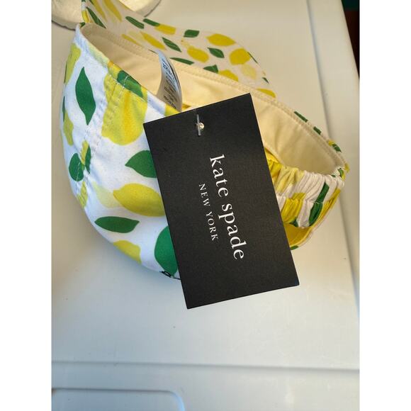 Kate Spade New York Lemon Print Baseball Cap NWT Adjustable Hat